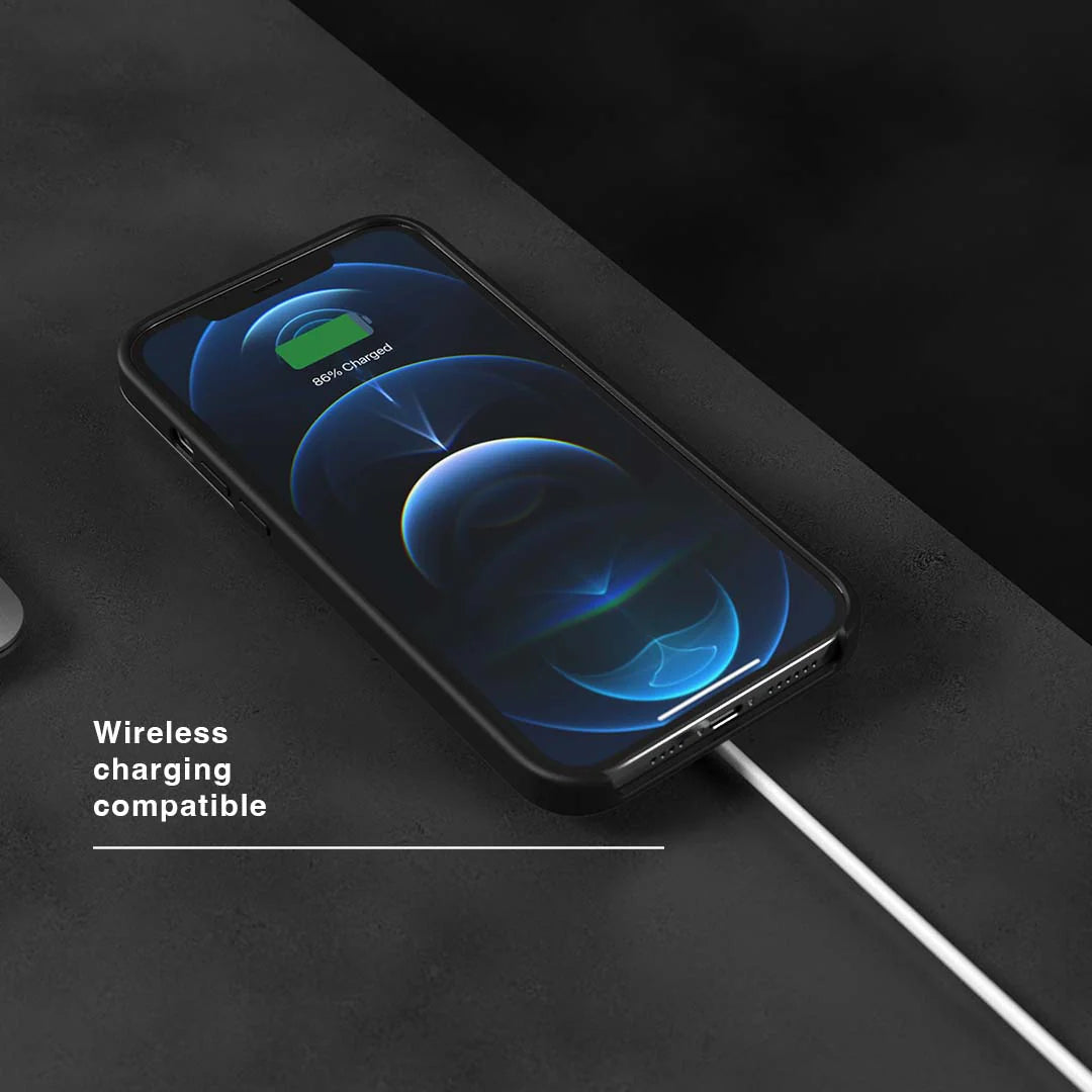 ATOM STUDIOS Split Silicone Case - iPhone 12 Pro Max (Silver Aluminium + Carbon Silicone)