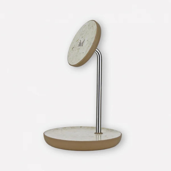 MONOCOZZI Motif l 2 in 1 Wireless Charging Stand (Cream Quartz)