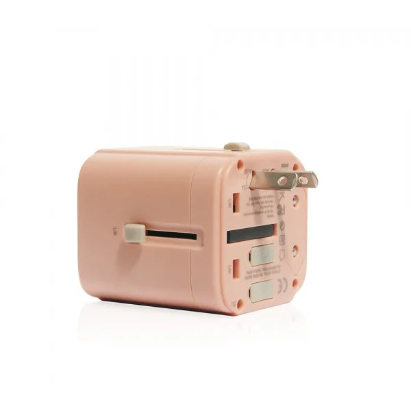 MONOCOZZI Bon Voyage 35W Travel Adaptor with 3 x USB and 2 x USB-C PD Connector (Coral)