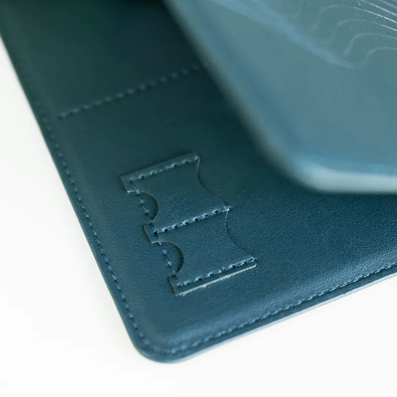 MONOCOZZI Lucid Refined Premium Vegan Leather RFID Passport Holder (Midnight Blue)