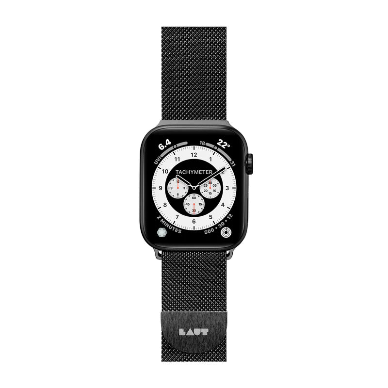 LAUT Steel Loop Watch Strap for Apple Watch Series 4-10 & SE & ULTRA 49/46/45/44mm (Black)