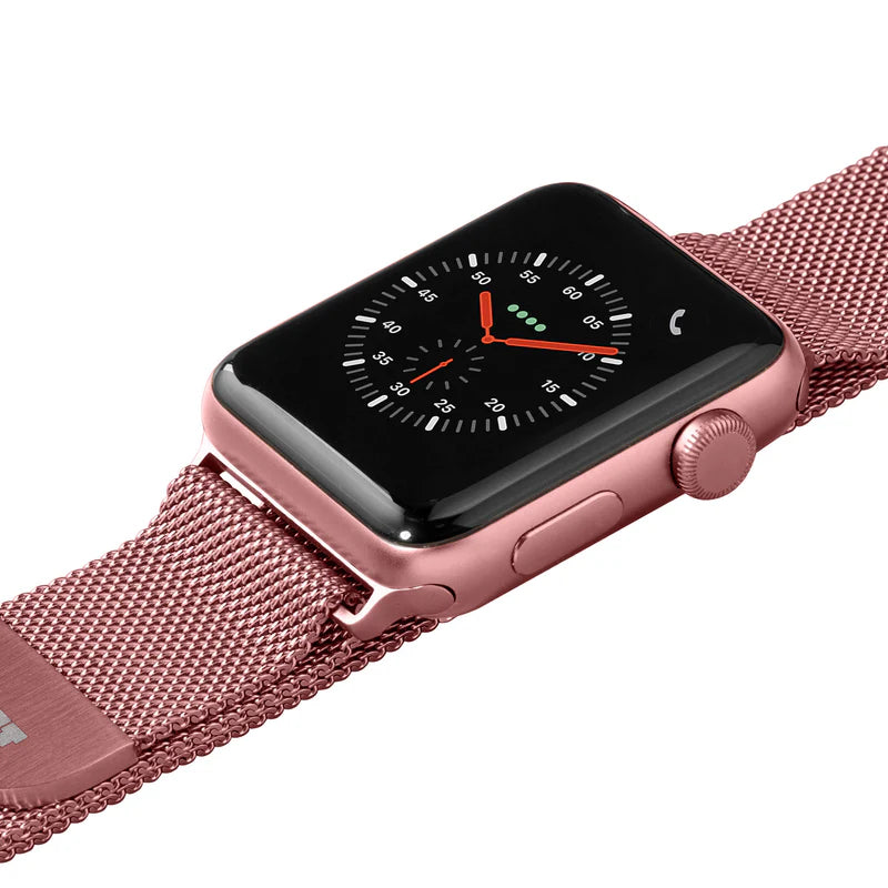 LAUT Steel Loop Watch Strap for Apple Watch Series 4-10 & SE & ULTRA 42/41/40mm (Rose Gold)