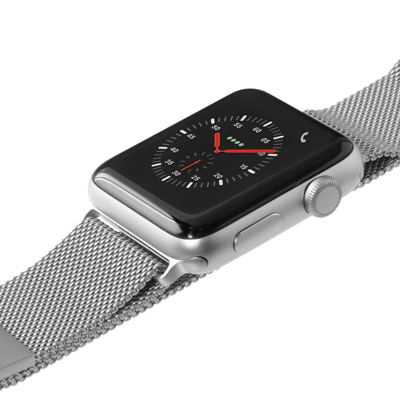 LAUT Steel Loop Watch Strap for Apple Watch Series 4-10 & SE & ULTRA 49/46/45/44mm (Silver)