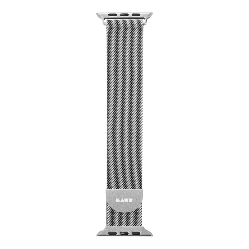 LAUT Steel Loop Watch Strap for Apple Watch Series 4-10 & SE & ULTRA 49/46/45/44mm (Silver)