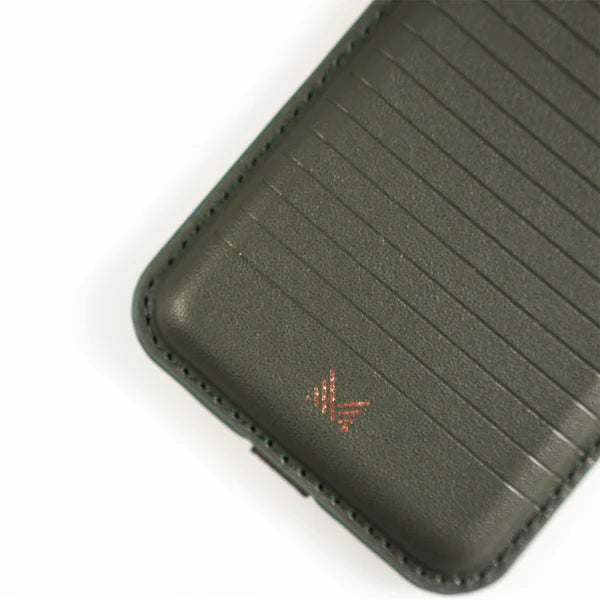 MONOCOZZI LUCID Refined Premium Vegan Leather MagSafe Card Holder Wallet for iPhone (Olive Night)