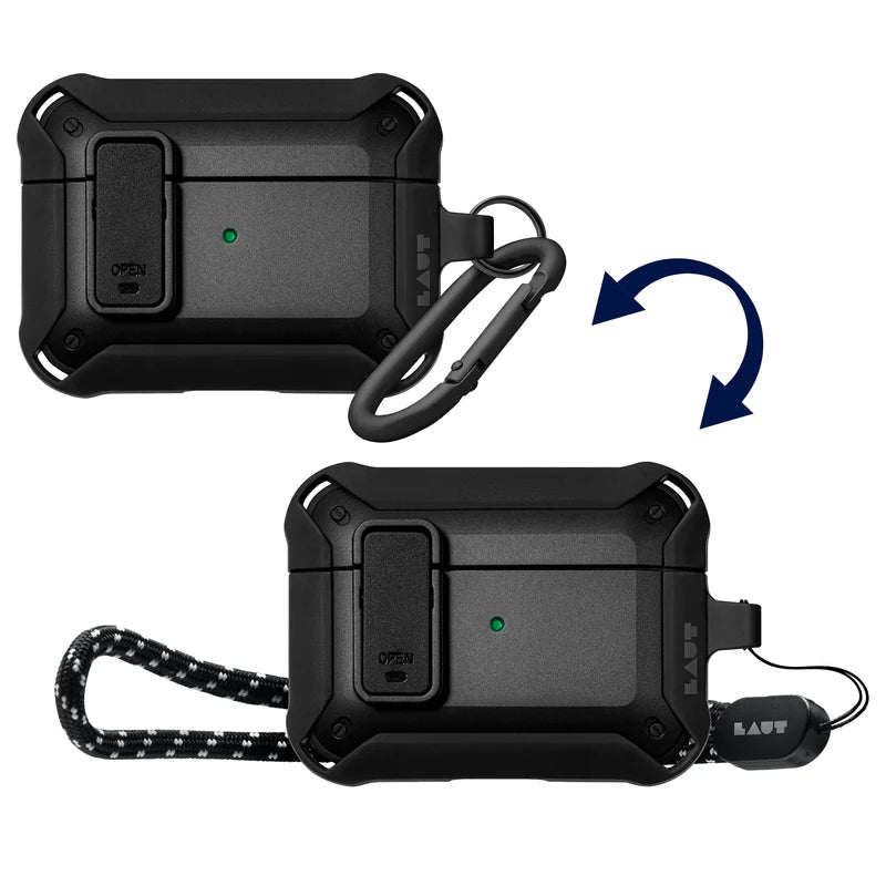 LAUT ZENTRY case for AirPods Pro (1st & 2nd Generation) (Black)