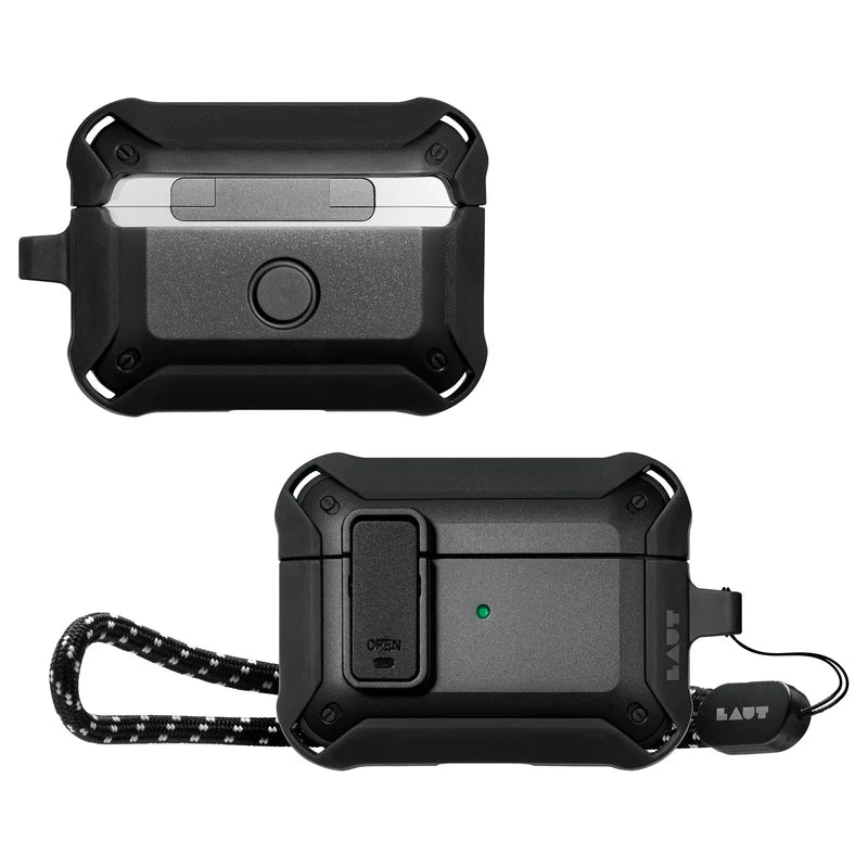 LAUT ZENTRY case for AirPods Pro (1st & 2nd Generation) (Black)