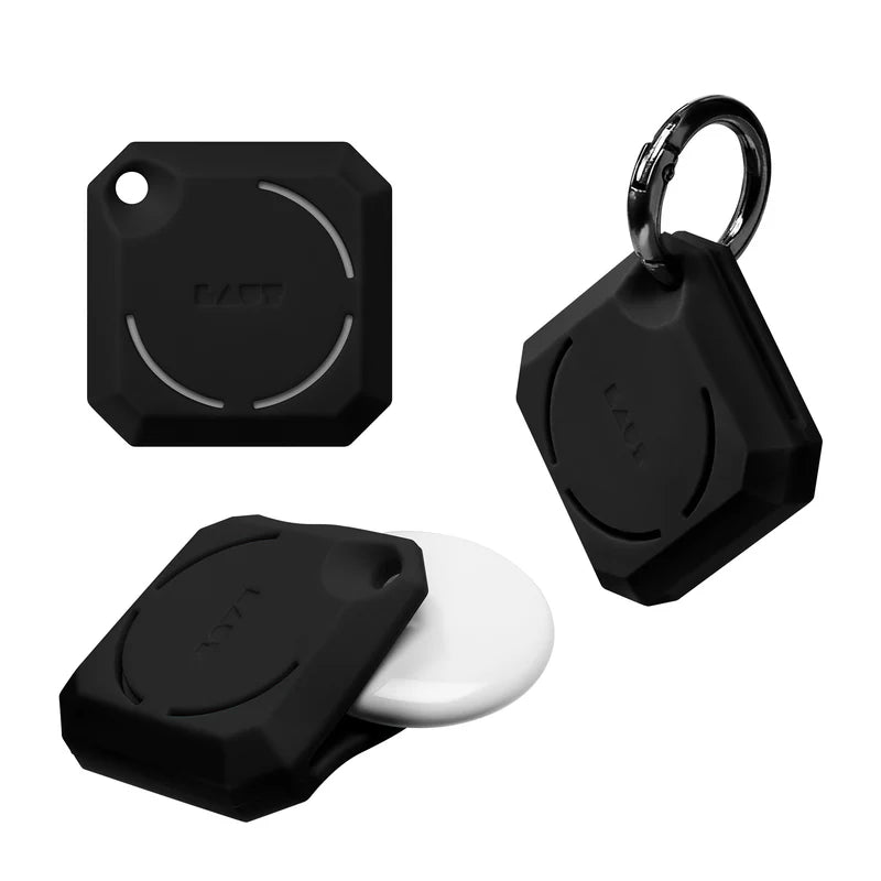 LAUT HUEX GEM case for AirTag (Black)
