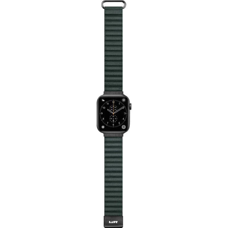 LAUT NOVI LUXE Watch Strap for Apple Watch Series 4-10 & SE & ULTRA 49/46/45/44mm (Pine Green)