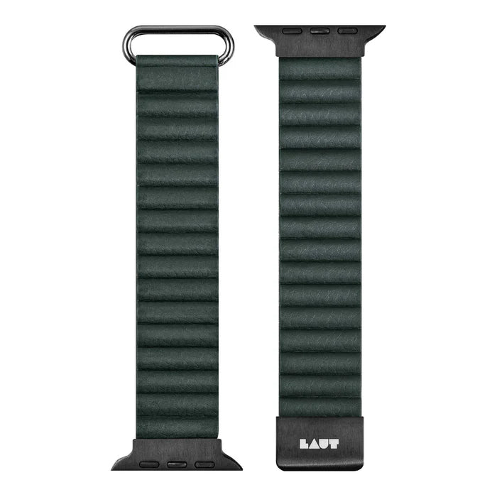 LAUT NOVI LUXE Watch Strap for Apple Watch Series 4-10 & SE & ULTRA 49/46/45/44mm (Pine Green)