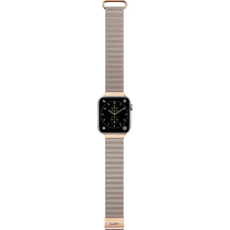 LAUT NOVI LUXE Watch Strap for Apple Watch Series 4-10 & SE & ULTRA 49/46/45/44mm (Beige)