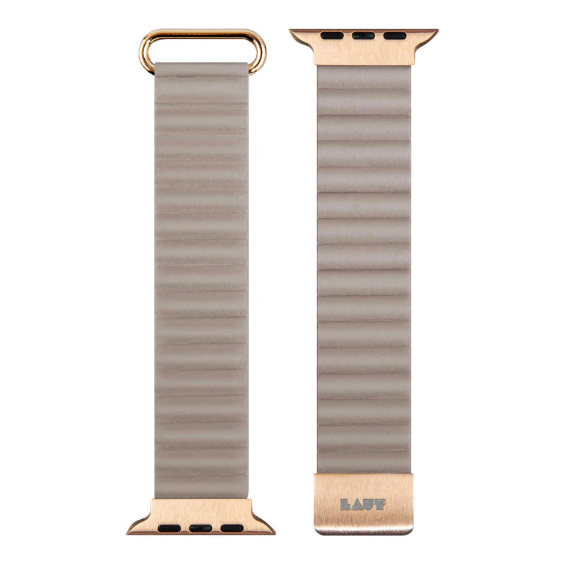 LAUT NOVI LUXE Watch Strap for Apple Watch Series 4-10 & SE & ULTRA 49/46/45/44mm (Beige)
