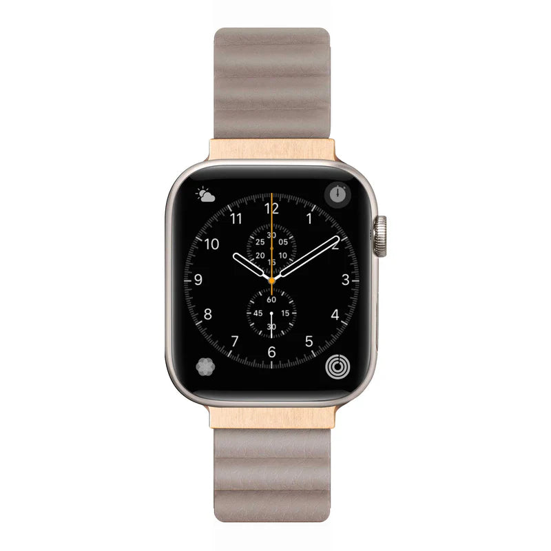 LAUT NOVI LUXE Watch Strap for Apple Watch Series 4-10 & SE & ULTRA 49/46/45/44mm (Beige)