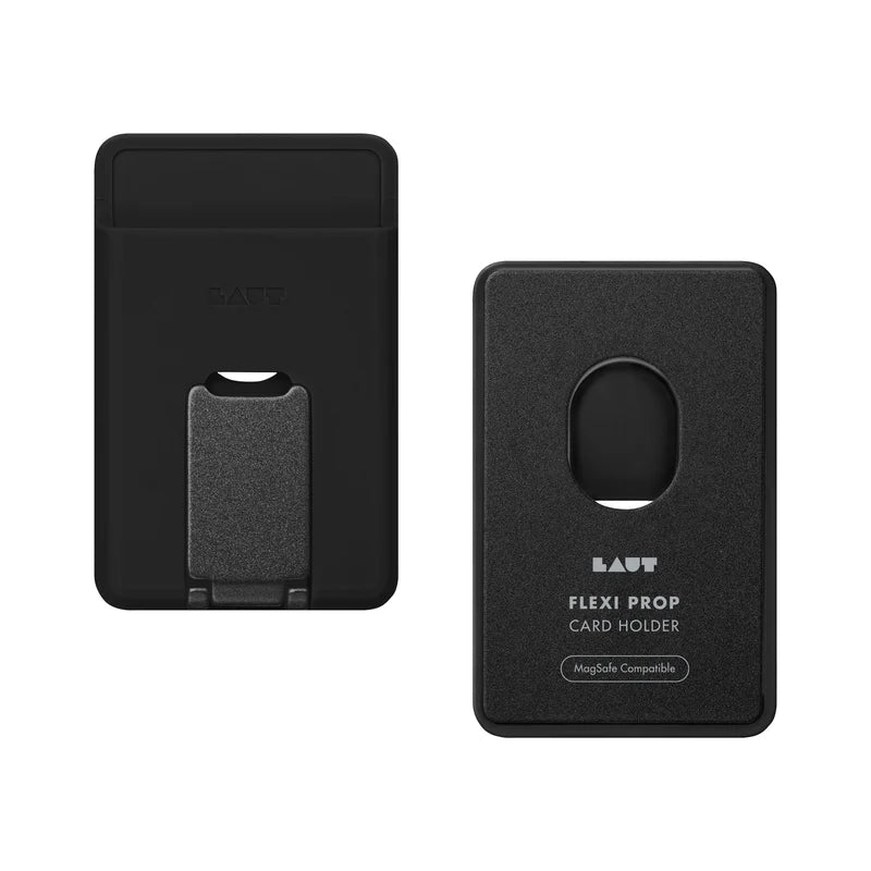 LAUT FLEXI PROP Card Holder Compatible with MagSafe (Black)