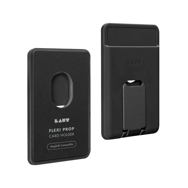 LAUT FLEXI PROP Card Holder Compatible with MagSafe (Black)