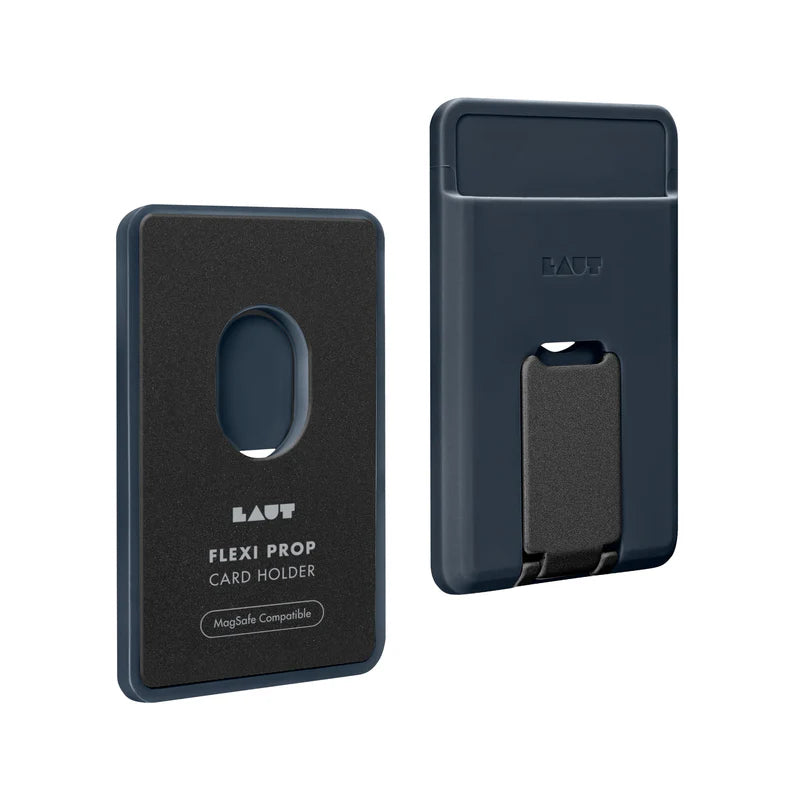LAUT FLEXI PROP Card Holder Compatible with MagSafe (Dark Blue)