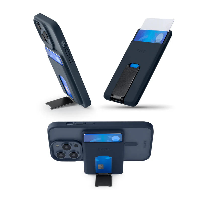 LAUT FLEXI PROP Card Holder Compatible with MagSafe (Dark Blue)