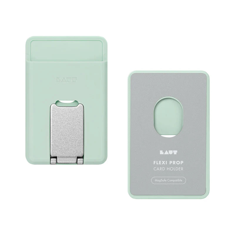 LAUT FLEXI PROP Card Holder Compatible with MagSafe (Mint)