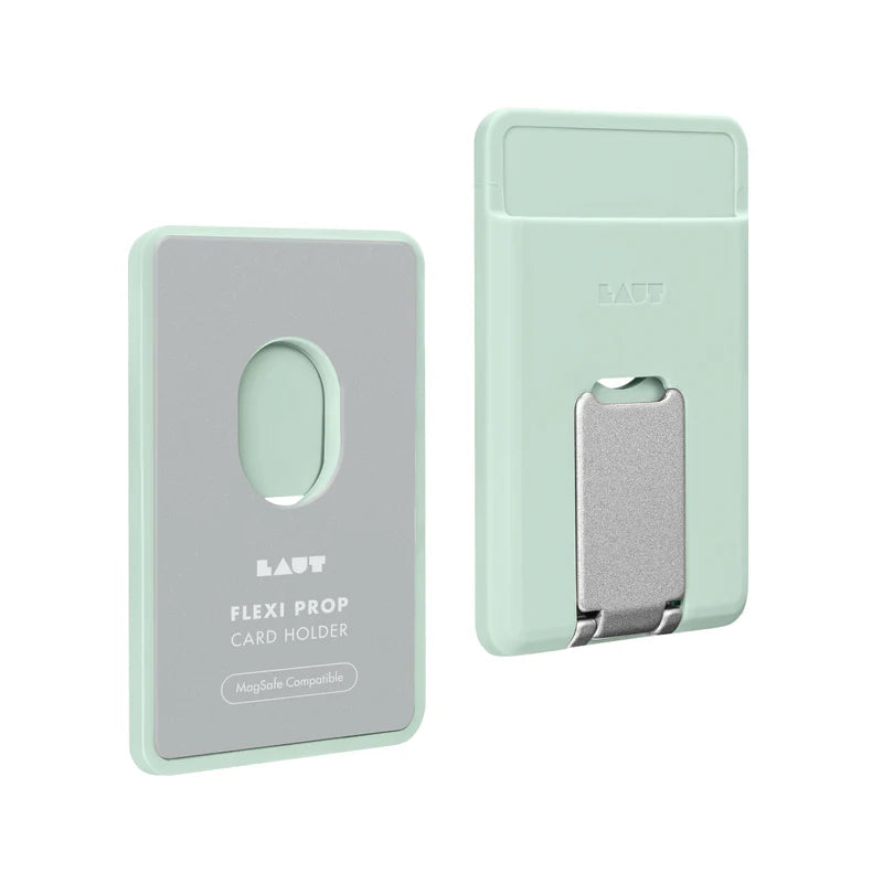 LAUT FLEXI PROP Card Holder Compatible with MagSafe (Mint)