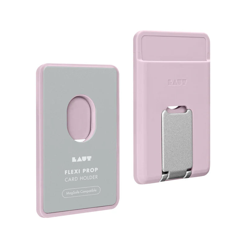 LAUT FLEXI PROP Card Holder Compatible with MagSafe (Pink)
