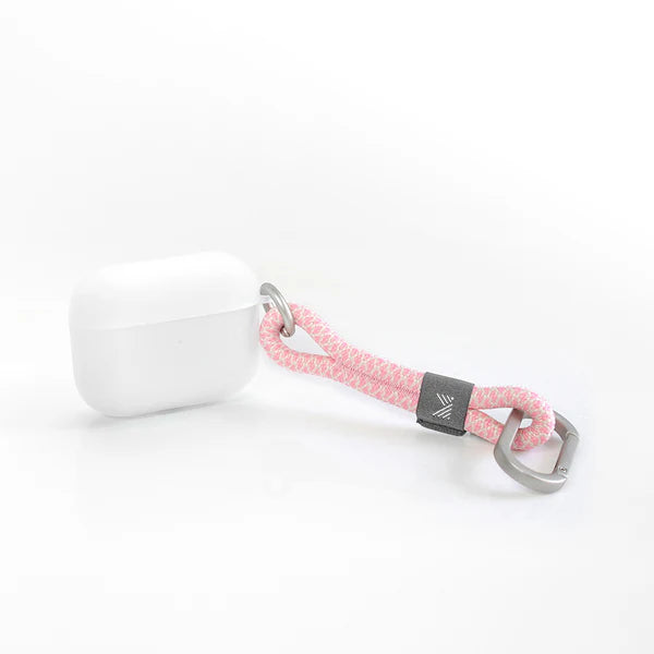 MONOCOZZI ESSENTIALS | Dust Proof Translucent Soft Plastic Case for AirPods Pro 1/2 with Strap (Pink)