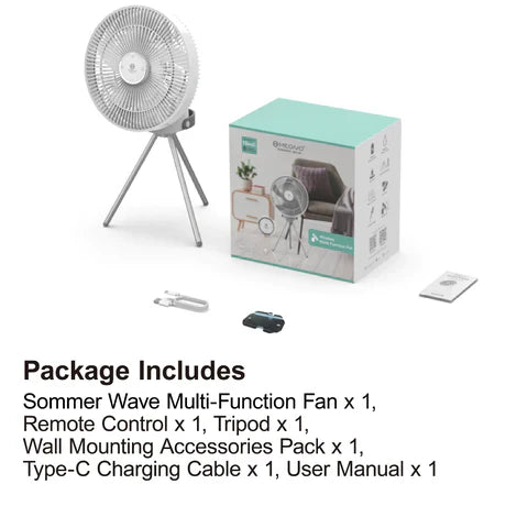 MEGIVO Sommer Wave Wireless Multi-Function Fan (Sandstone)