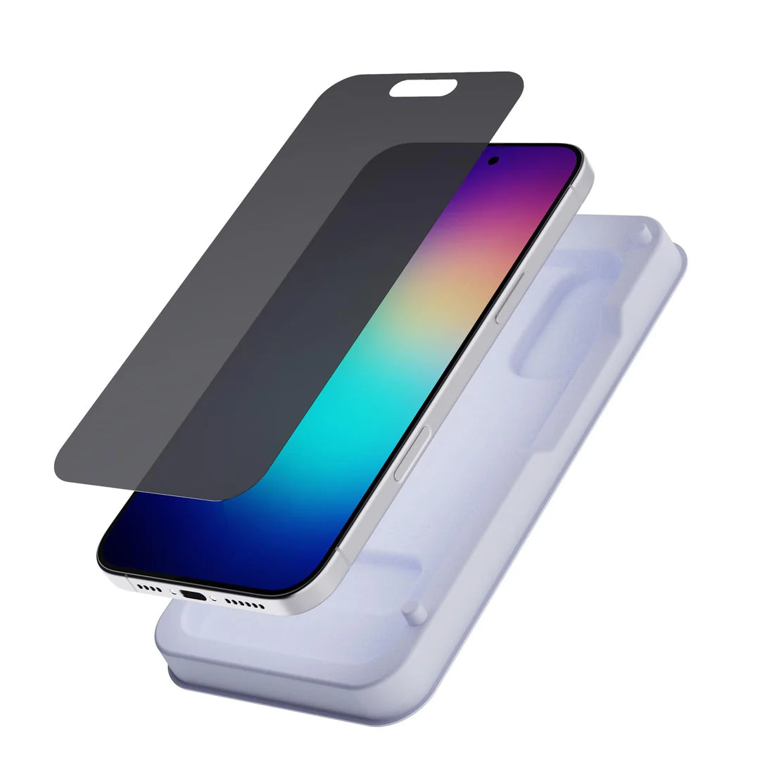 TECH21 FlexGlass Privacy Apple iPhone 16 Plus Screen Protector (Black Privacy Glass)