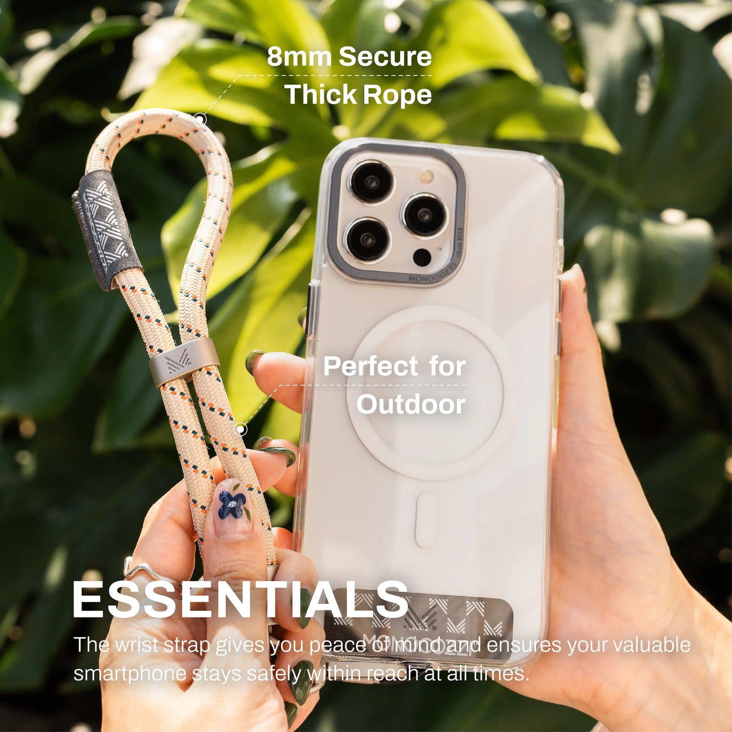 MONOCOZZI ESSENTIALS Rope Wrist Strap for iPhone (Khaki)