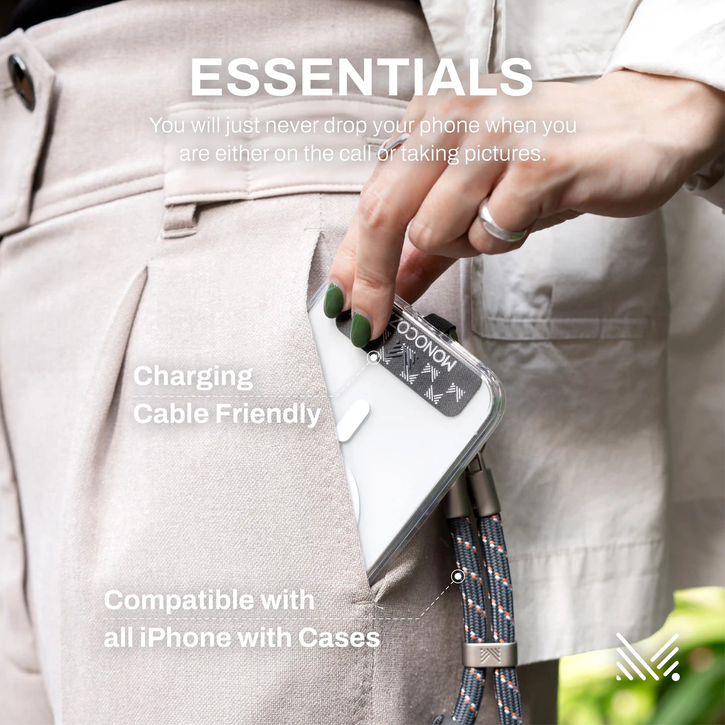 MONOCOZZI ESSENTIALS Rope Wrist Strap for iPhone (Prussian Blue)