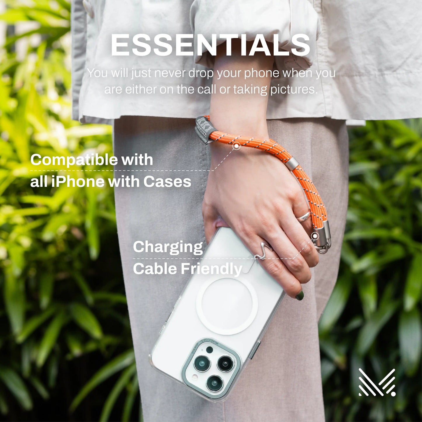 MONOCOZZI ESSENTIALS Rope Wrist Strap for iPhone (Terracotta)