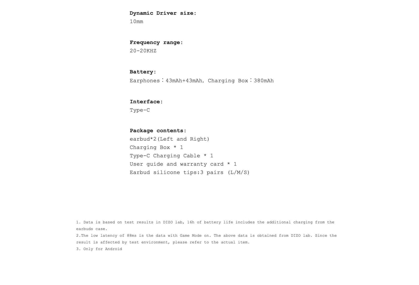 DIZO Buds Z (Onyx Black)