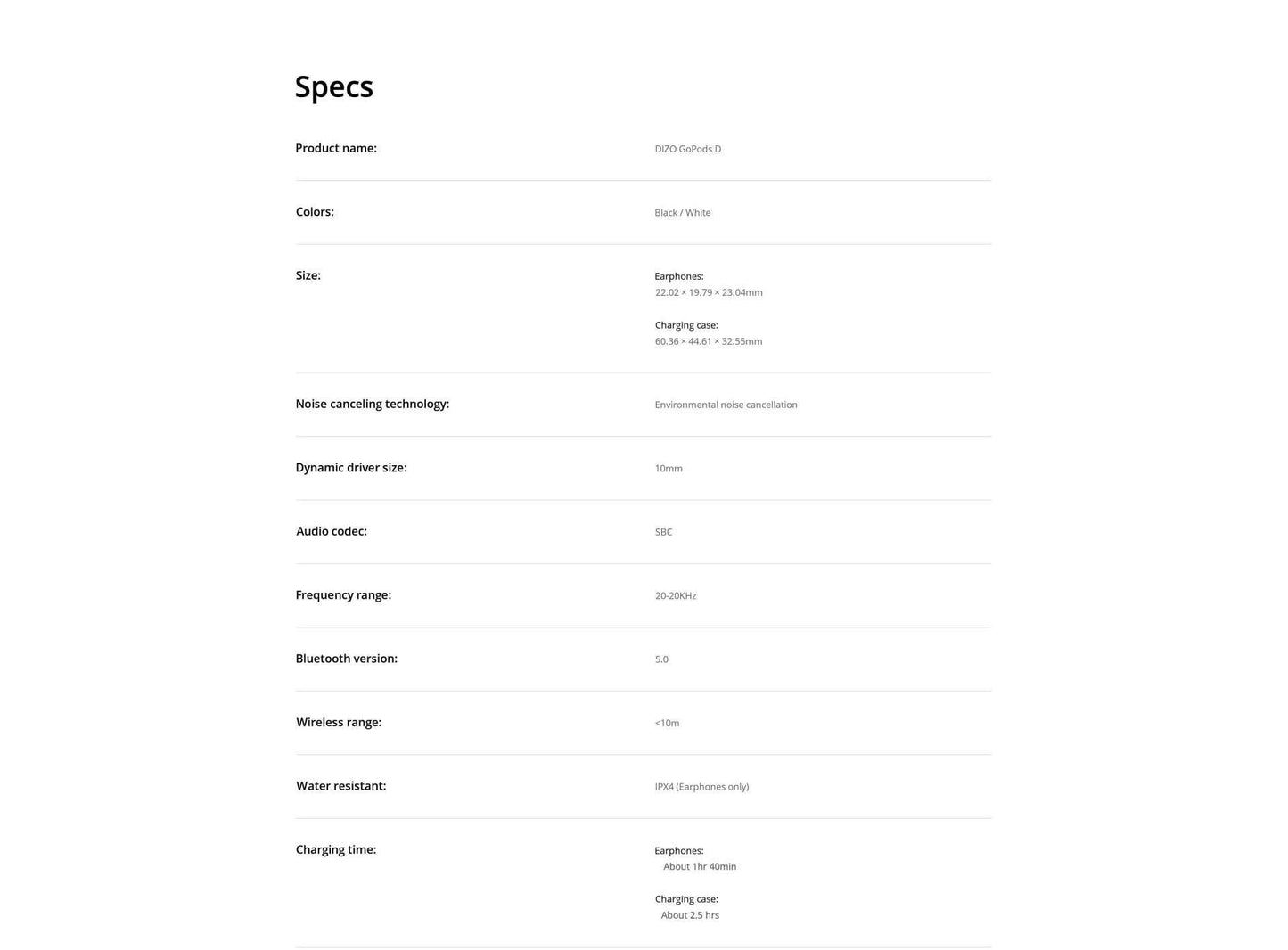 DIZO GoPods D (Black)