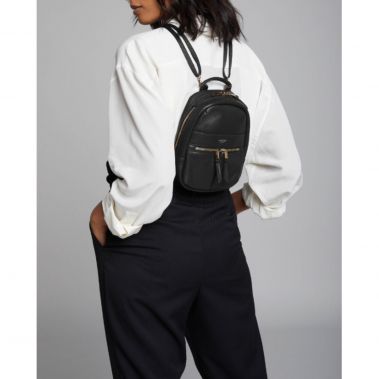 BEAUCHAMP XXS Leather Backpack / X-Body (Black)
