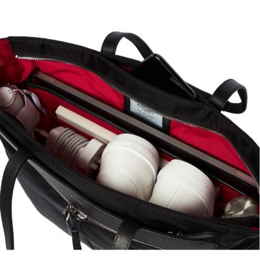 GROSVENOR PLACE L Tote 15'' (Black/Silver Hardware)