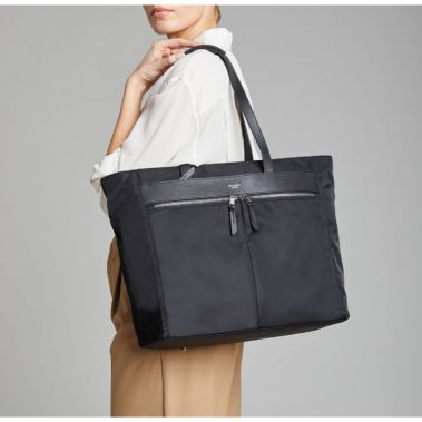 GROSVENOR PLACE L Tote 15'' (Black/Silver Hardware)