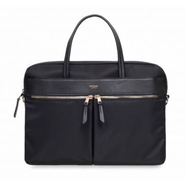 HANOVER Slim Briefcase 14'' (Black/Gold Hardware)