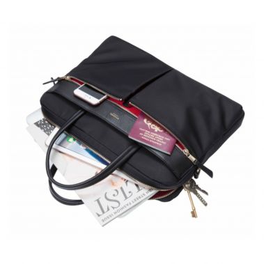 HANOVER Slim Briefcase 14'' (Black/Gold Hardware)