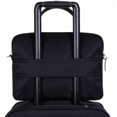 HANOVER Slim Briefcase 14'' (Black/Gold Hardware)
