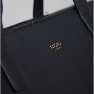 MADDOX L Leather Zip Tote 15" (Black)
