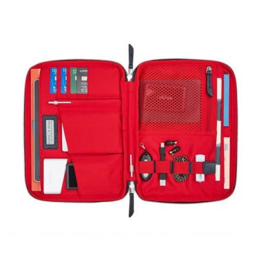 KNOMAD Leather Tech Organiser 10.5" (Black)