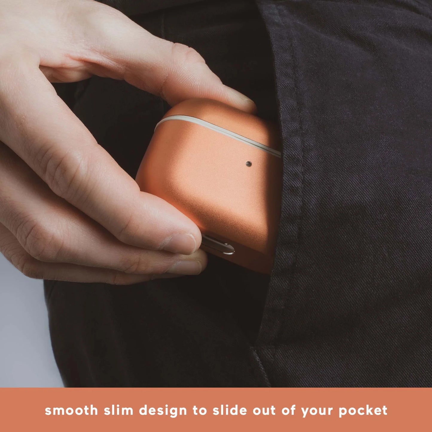 ATOM STUDIOS AirPods Pro Stand (1st & 2nd Generation) protective case (Bromide Orange/Calcium Beige)