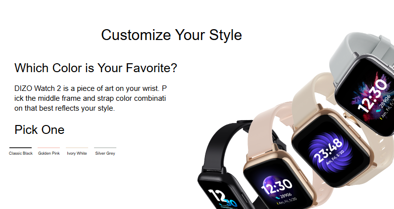 DIZO Watch 2 (Classic Black)