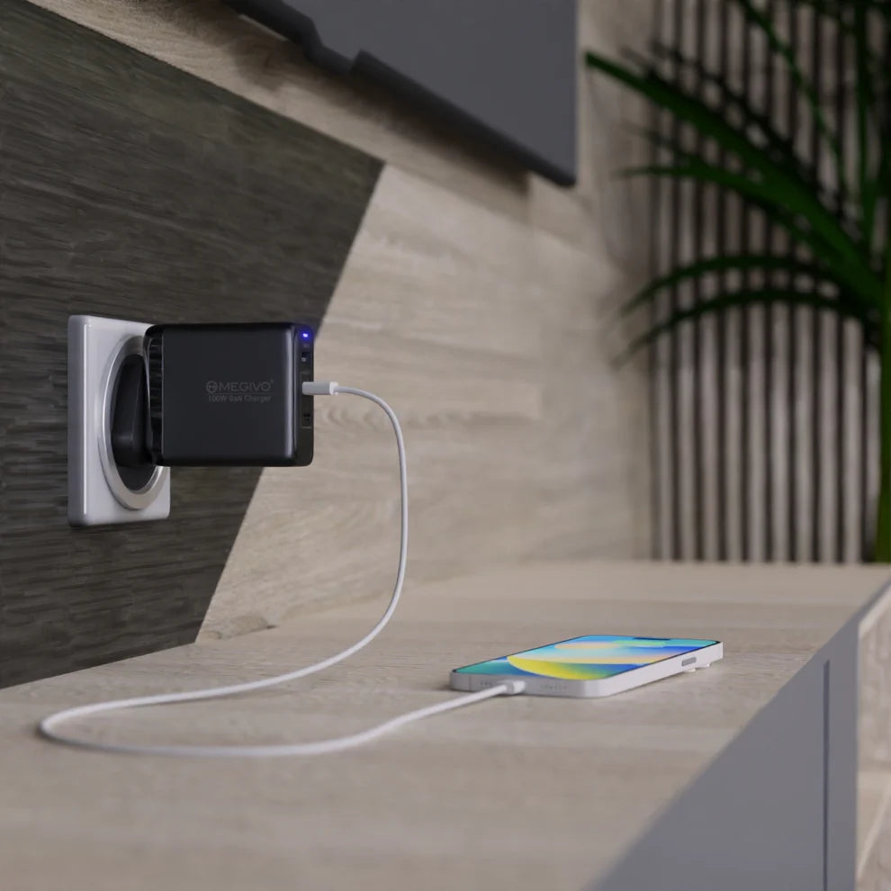 MEGIVO World Link 100W GaN Charger (Black)
