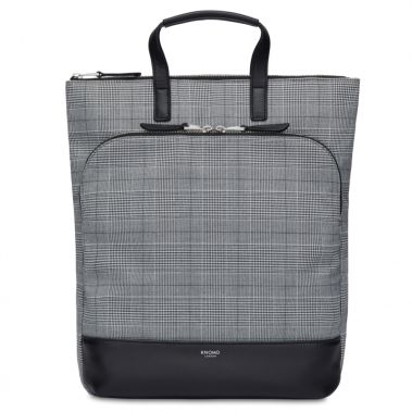 HAREWOOD Slim Laptop Tote Backpack 15" (Grey Check)