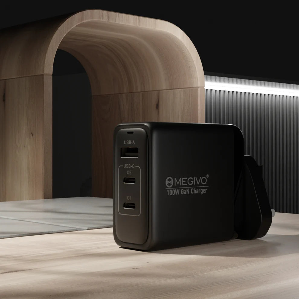 MEGIVO World Link 100W GaN Charger (Black)