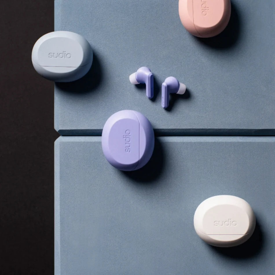 SUDIO A3 PRO True Wireless Noise Cancelling All-Day Earbuds (Soft Purple)