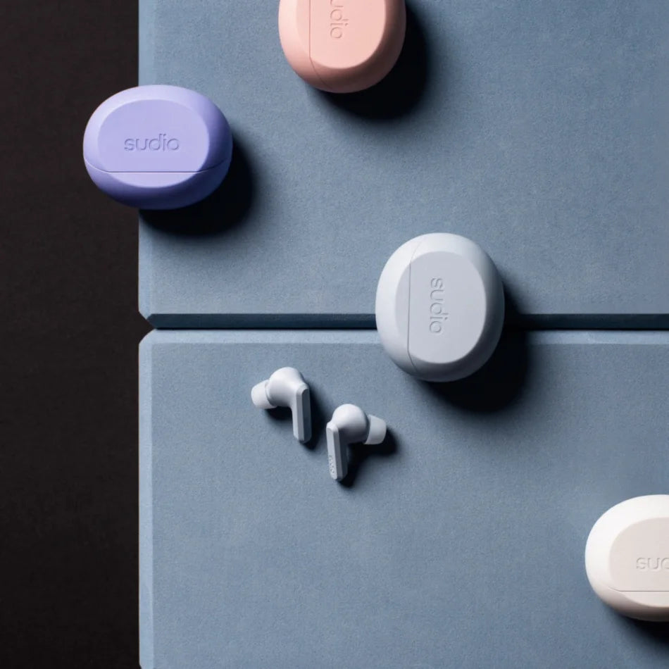 SUDIO A3 PRO True Wireless Noise Cancelling All-Day Earbuds (Powder Blue)