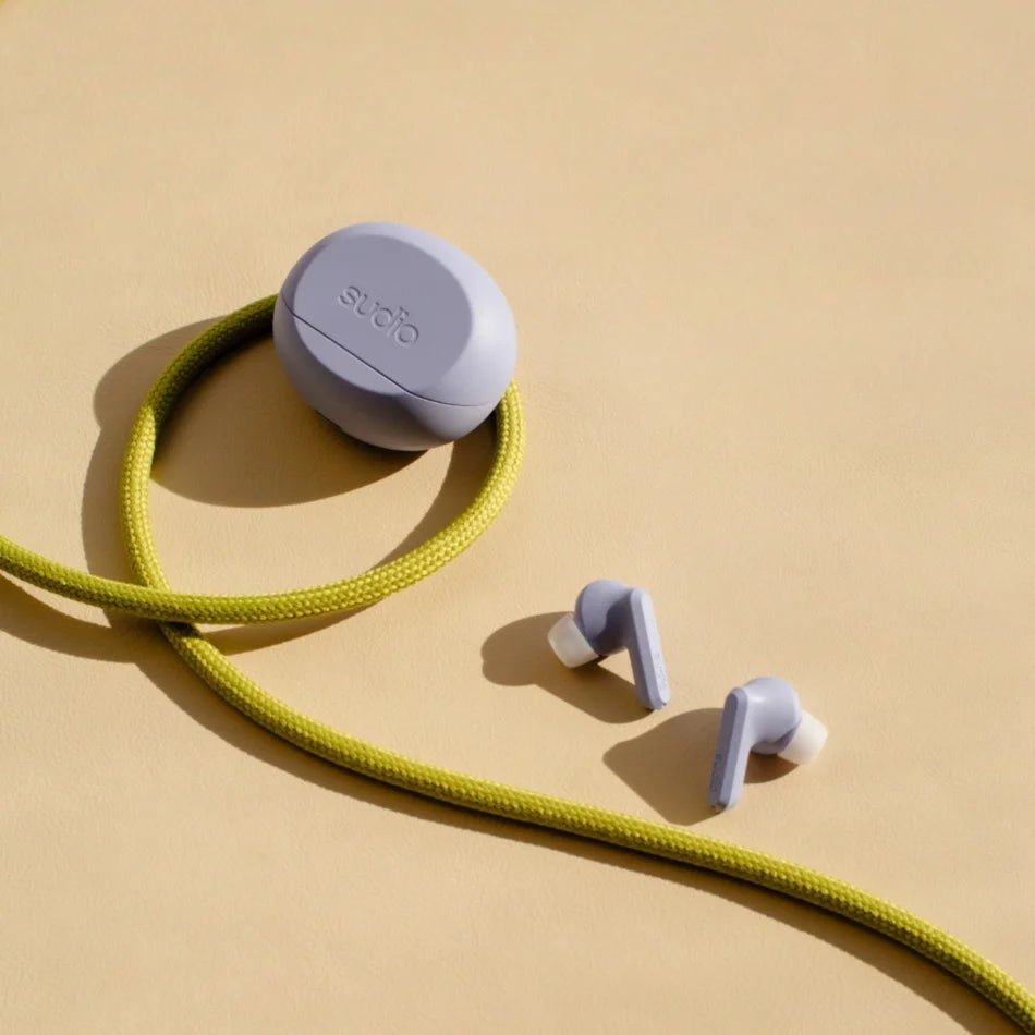 SUDIO A3 PRO True Wireless Noise Cancelling All-Day Earbuds (Soft Purple)
