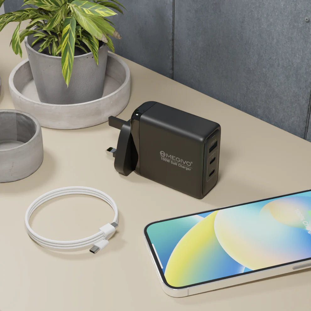 MEGIVO World Link 100W GaN Charger (Black)