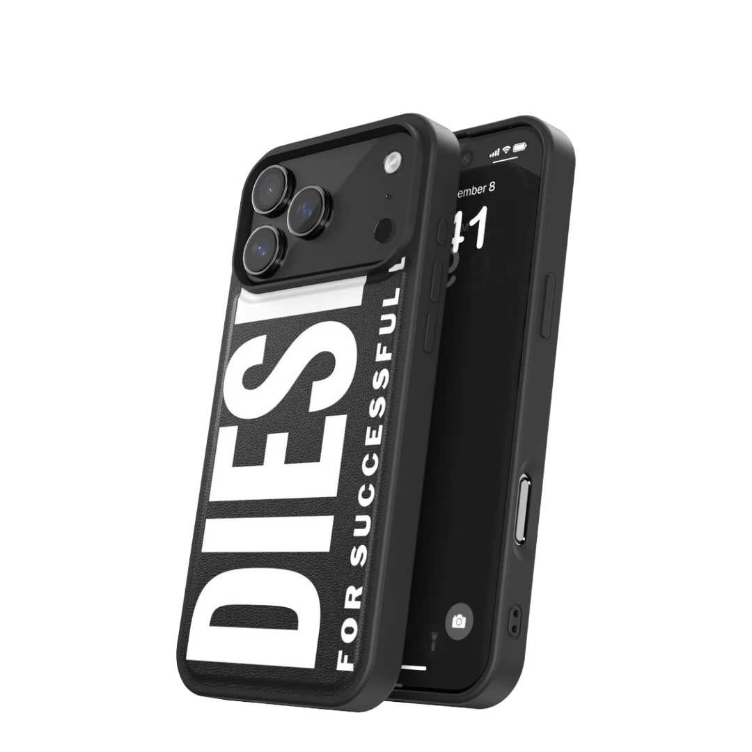 DIESEL Moulded Case with MagSafe for iPhone 17 Pro (Black/White)
